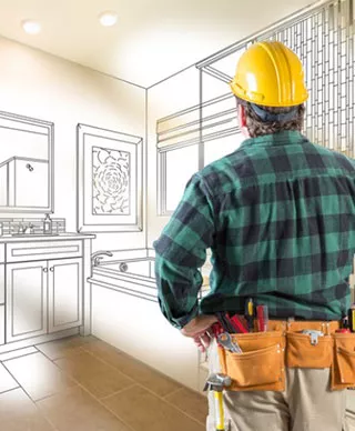 A contractor envisioning a remodel