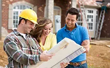 A contractor shows a couple designs