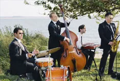 A band playing at a wedding
