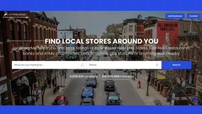 The Loc8NearMe website search page